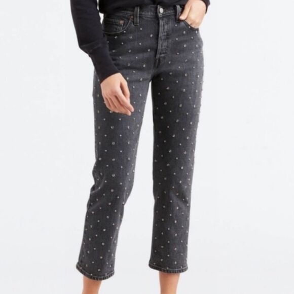 Levi's 501 Original Studded Front Straight Jeans in Black Wash, Size 27 NWOT - Picture 14 of 15